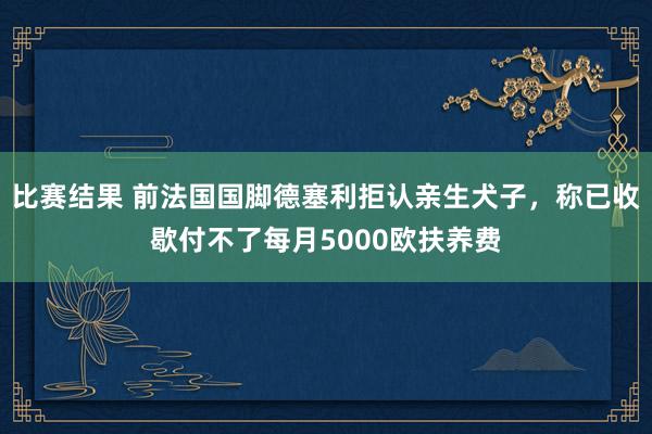 比赛结果 前法国国脚德塞利拒认亲生犬子，称已收歇付不了每月5000欧扶养费