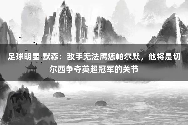 足球明星 默森：敌手无法膺惩帕尔默，他将是切尔西争夺英超冠军的关节