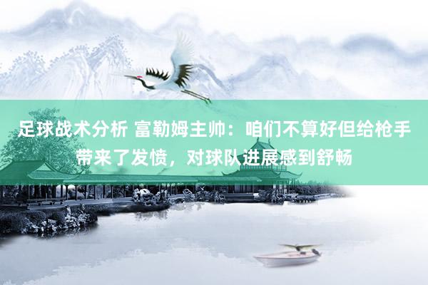 足球战术分析 富勒姆主帅：咱们不算好但给枪手带来了发愤，对球队进展感到舒畅